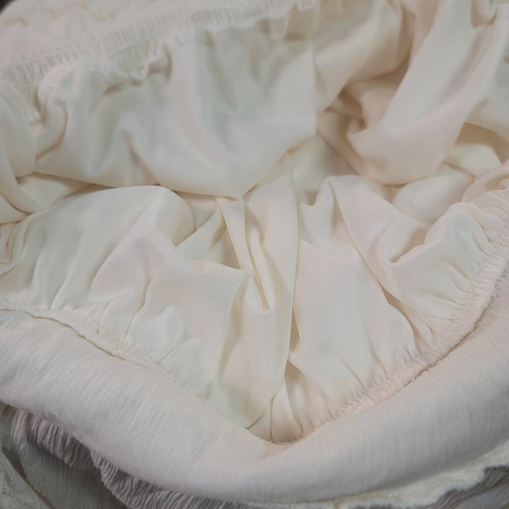 No Comment Plus Cream Lace Tiered Maxi Dress Boho Cottagecore French Country 2X - Picture 7 of 9